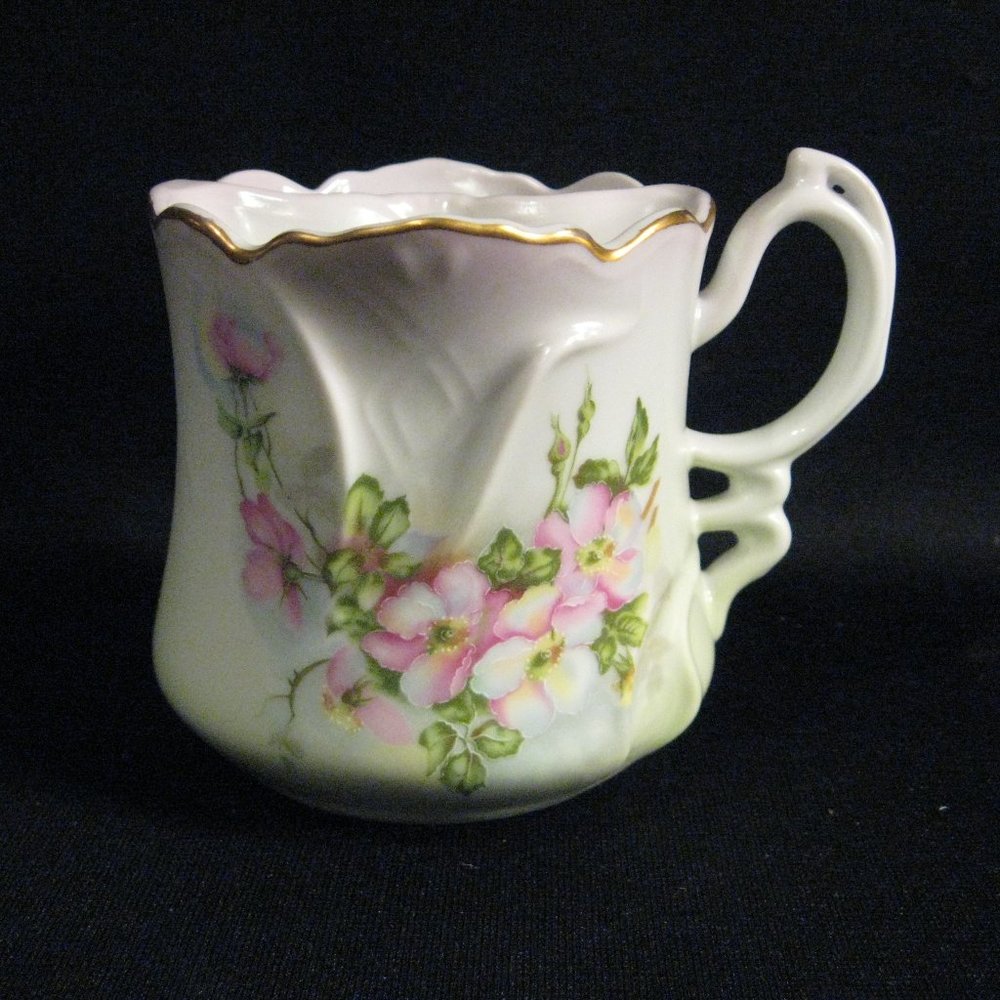 VTG. HAND PAINTED NIPPON PORCELAIN SHAVING SCUTTLE